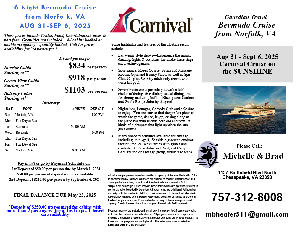 Carnival Cruise September 2025